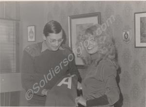 Beauty Queen "Miss Avon" with Major R.P. James. Gl