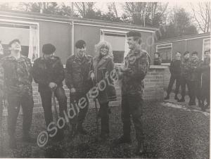 Beauty Queen "Miss Avon" with soldiers of 12 Plato