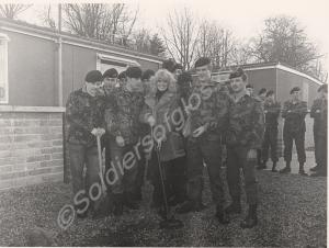 Beauty Queen "Miss Avon" with soldiers of 10 Plato