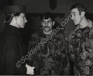 The Duchess of Gloucester in conversation. 1st Bat