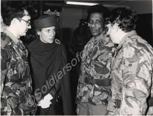 The Duchess of Gloucester in conversation. 1st Bat