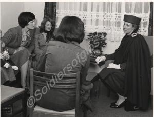 The Duchess of Gloucester in conversation with reg