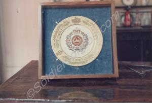 Commemorative Regimental Plate presented to the Gr