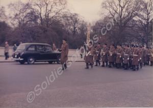 Colour Party and Guard led by Major Thompson. 1st