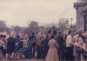 Crowd scene. 1st Battalion, The Gloucestershire Re