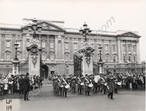 The Band leaving. 1st Battalion, The Gloucestershi