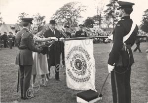 Presentation of the new Colours. The Duchess of Gl