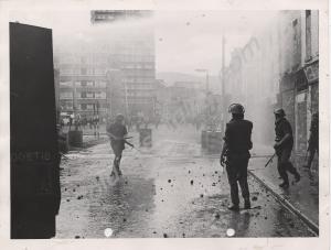 Riot control. 1st Battalion, The Gloucestershire R