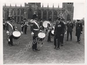 Inspection of the Band. 1st Battalion, The Glouces