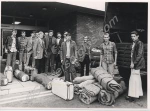Soldiers ready to leave. Gloucestershire Regiment,
