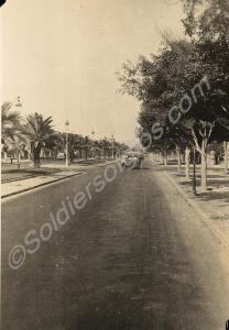 The road to Alexandria from Sidi Bishr.  Royal Glo