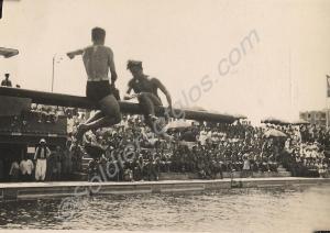 Swimming at Gezirah Sporting Club, Cairo. Roff Tay