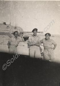 Crusader tank with Harry Brown, Roff Taylor Jones