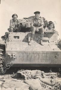 Wrecked German tank - Pzkpfw IV Ausf F1.  Southern
