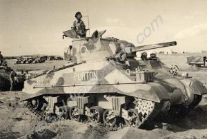 Mike Ferris in Sherman tank. Royal Wiltshire Yeoma