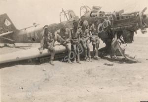 Wrecked Ju 87 Stuka. Royal Gloucestershire Hussars