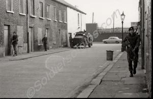 The Glosters in Belfast, Northern Ireland 1972. (L