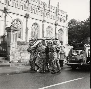 Funeral of Lance-Corporal Ian Bramley. Gloucesters