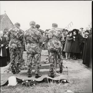 Funeral of Lance-Corporal Ian Bramley. Gloucesters