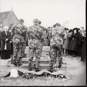 Funeral of Lance-Corporal Ian Bramley. Gloucesters