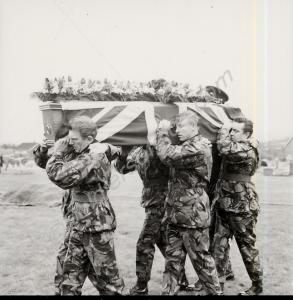 Funeral of Lance-Corporal Ian Bramley. Gloucesters