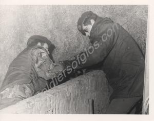 Two soldiers in a barn. 1st Battalion, The Glouces