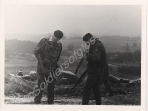 Two soldiers in snowy landcape. 1st Battalion, The