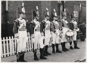Soldiers wearing the uniform of the 28th Foot, c.