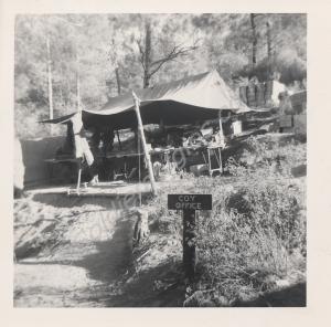 Camp scene - Company Office.  1st Battalion, The G