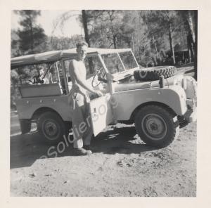 Camp scene - with Land Rover.  1st Battalion, The