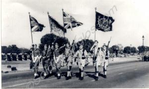 Framed copy of Colour Parties of 1st Battalion, Th