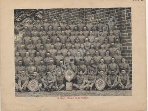 Major G.S. Tulloh with "G" Company. 1st Battalion,