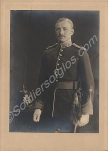 Officer in full dress. The Gloucestershire Regimen