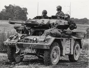 Field exercise. Fox scout car.  1st Battalion, The