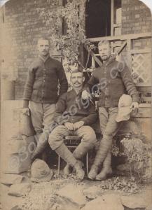 Three soldiers. 3220 Private Albert James Abraham