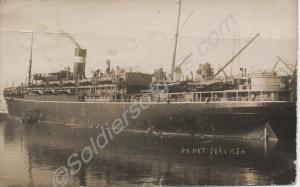 Troopship H.M.T. Nevasa. c. 1930.