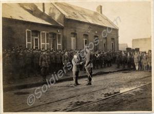 Private Francis Miles V.C. being congratulated. 1/