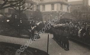Buglers of the Gloucestershire Regiment at a small