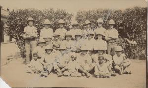 'Xmas dinner 1918. Somewhere in India'. Soldiers o