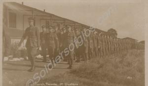 Church Parade.  1st Battalion, The Gloucestershire