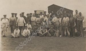 Soldiers butchering the meat ration. Royal West Ke