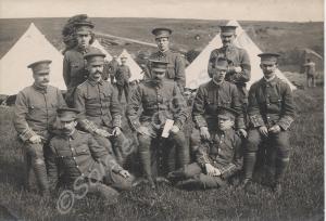 Officers in camp.  The Gloucestershire Regiment. c