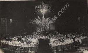 Room set for dinner at the Back Badge Ball. 1st Ba