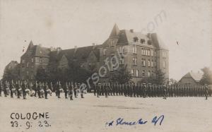 Forming up for the farewell parade. 1st Battalion,