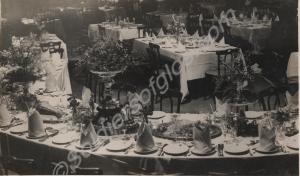 Place settings with regimental silver at the Back