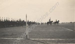 Indian Lancers march past the band of  2nd Battali