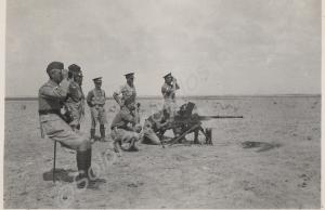 Testing a 13.2mm Hotchkiss anti-tank rifle in dese