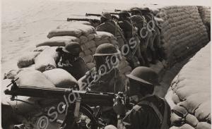 Anti-gas order in a fire trench. 2nd Battalion, Th