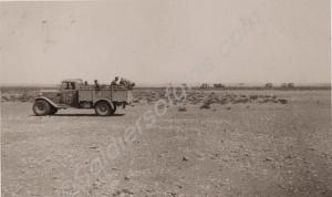 Soft-skinned vehicles moving up to the Egyptian/ L