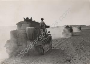 Vickers Medium Tanks on exercise. Mersa Matruh, E